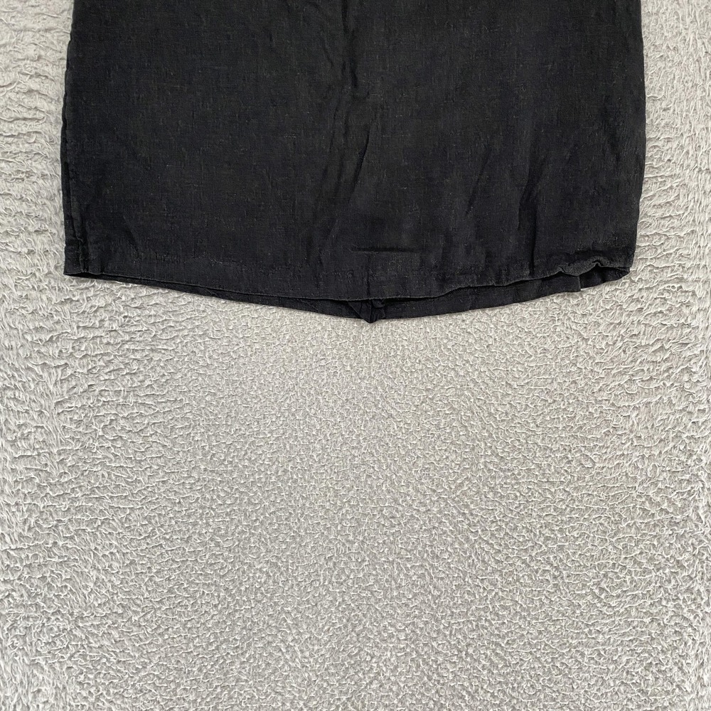 Abercrombie & Fitch Linen Mini Skirt Womens‎ Small Black Lined Pencil Summer - Picture 2 of 12